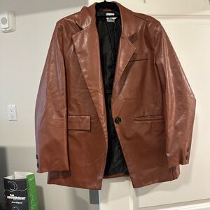 Princess Polly Brown Leather Jacket
